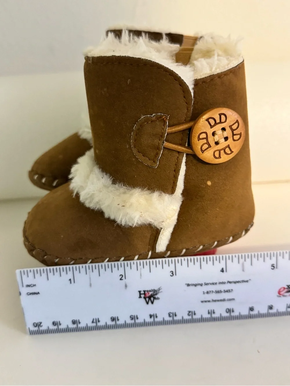 Faux Suede & Sherpa Infant Booties | NWOT | Cozy Infant/Baby Booties